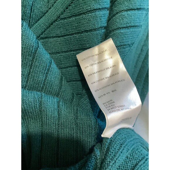 Maeve Teal Blue Colleen Sweater Ribbed Sleeveless Midi Dress Petite M - Picture 5 of 5